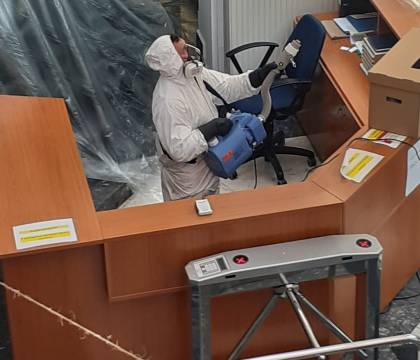 Lég és felület fertőtlenítés  hidegködkézővel